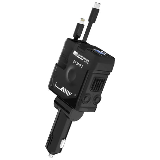 FlashVolt Transformer Car Charger Dual PD 66W With Smart Display