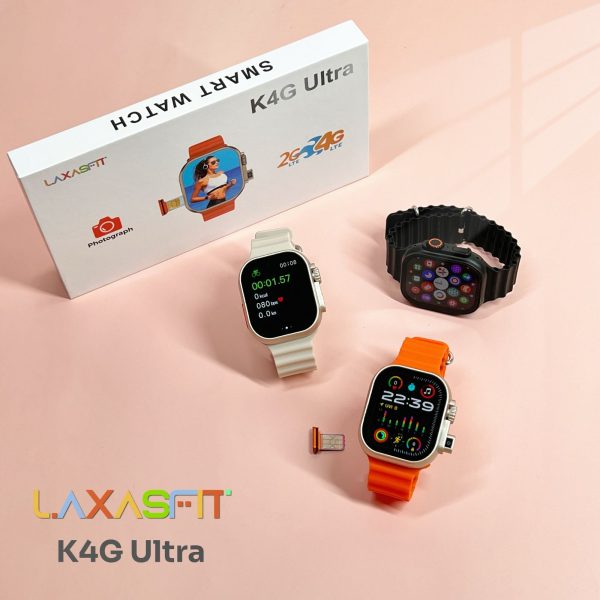 K4g Ultra Smart Watch – With Sim Support & Built-in Camera Smart Watch | Rubber  Strap Support Sim Card | Sport Smart Watch | Bold Design