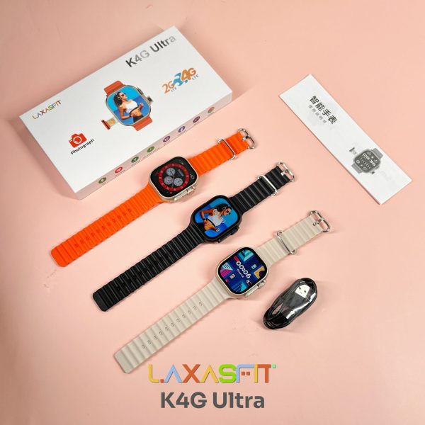K4g Ultra Smart Watch – With Sim Support & Built-in Camera Smart Watch | Rubber  Strap Support Sim Card | Sport Smart Watch | Bold Design